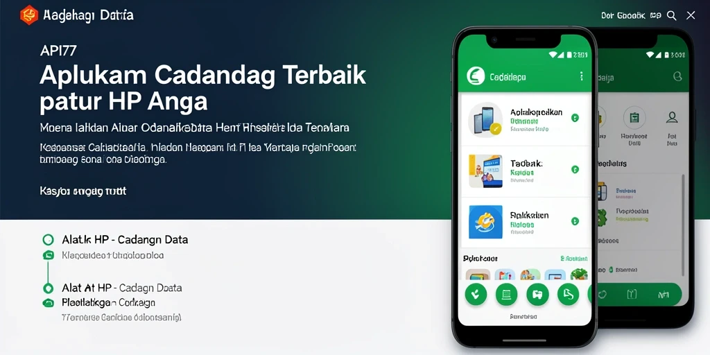 Tampilan antarmuka aplikasi API77 untuk cadangan data yang intuitif.