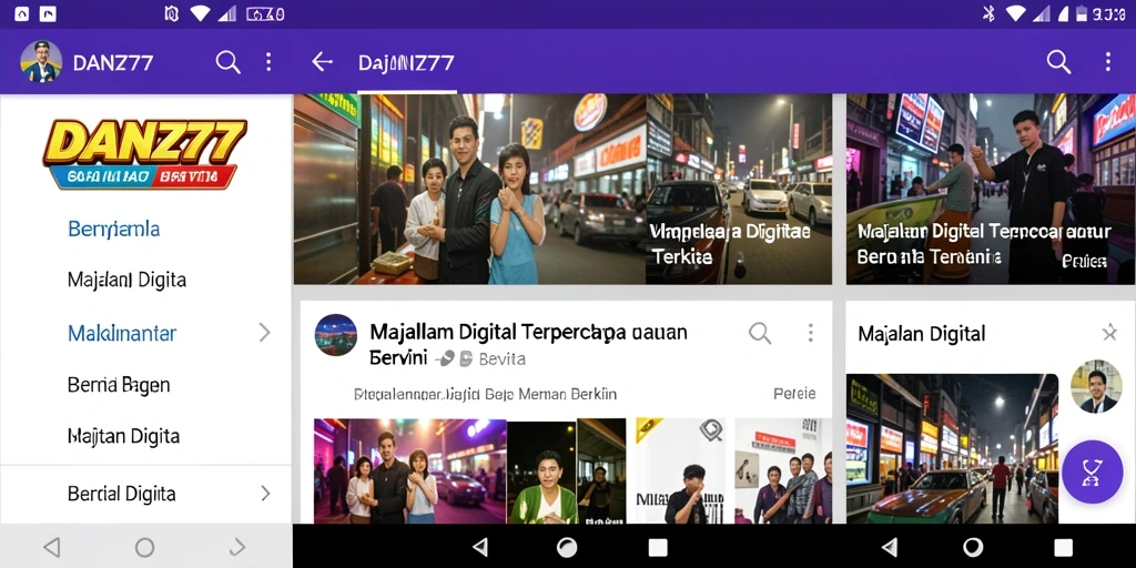 Antarmuka aplikasi Majalah Digital DAN777 yang menarik dan fungsional.