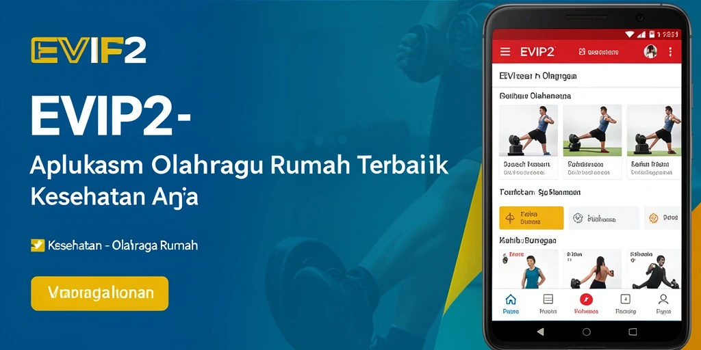 Tampilan antarmuka aplikasi EVIP2 untuk latihan olahraga rumah.