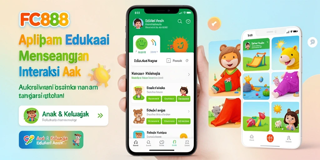 Tampilan antarmuka interaktif FC888 yang menyenangkan untuk anak-anak.