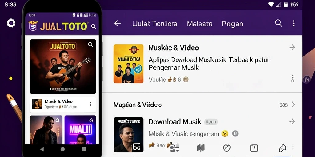 Antarmuka user-friendly JUALTOTO untuk Download Musik
