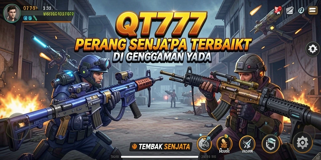 Tampilan antarmuka QT777 yang menarik dan intuitif untuk game Tembak Senjata.